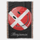 Lächelnde dänische Flagge Decke (Vorderseite Vertikal)