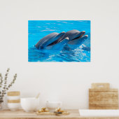 Lächelnde Delphine Poster (Küche)