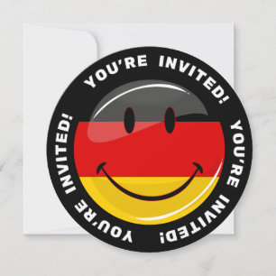 Lächelnde deutsche Flagge Einladung