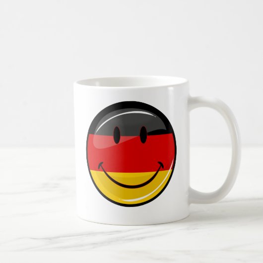 Lächelnde deutsche Flagge Kaffeetasse (Rechts)