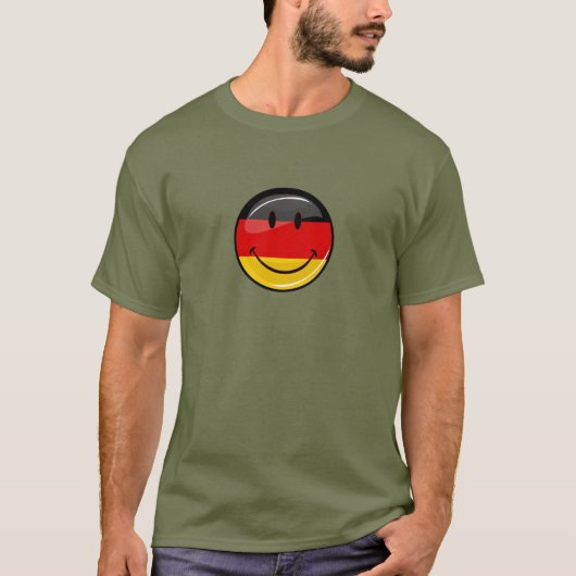 Lächelnde deutsche Flagge T-Shirt (Vorderseite)
