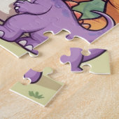 Lächelnde Dinosaurier-Freunde - Spaß und einfache  Puzzle (Seite)