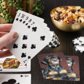 Lächelnde Dobermann-Welpen-Spielkarten Spielkarten (In Situ)