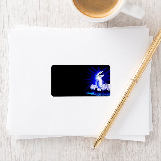 Lächelnde Dolphin Adressaufkleber (Insitu)