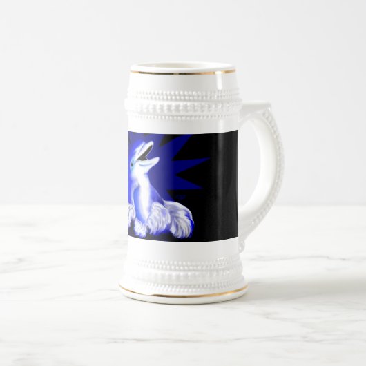 Lächelnde Dolphin Bierglas (VorderseiteRechts)