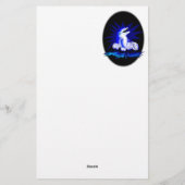 Lächelnde Dolphin Briefpapier (Rückseite)