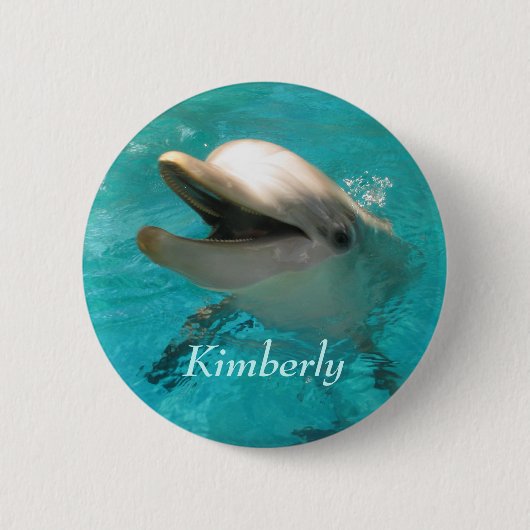 Lächelnde Dolphin Button (Vorderseite)