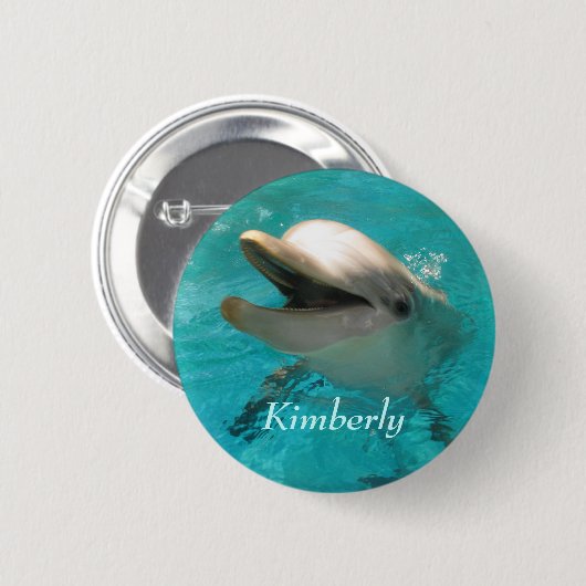 Lächelnde Dolphin Button (Vorne & Hinten)