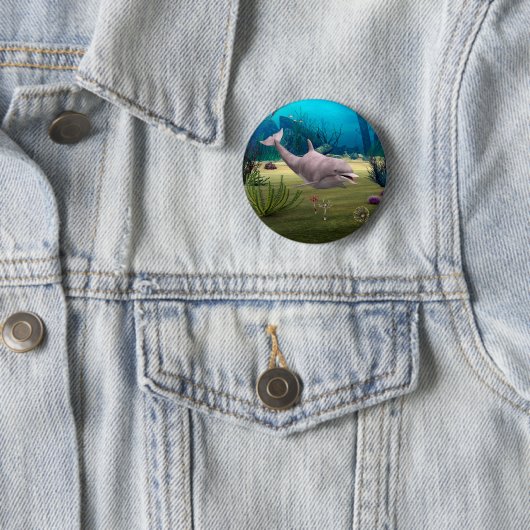 Lächelnde Dolphin Button (Beispiel)
