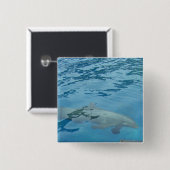 Lächelnde Dolphin Button (Vorne & Hinten)
