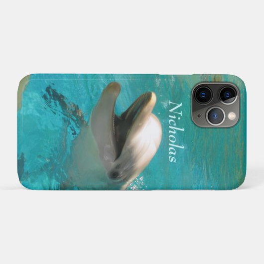 Lächelnde Dolphin Case-Mate iPhone Hülle (Rückseite (Horizontal))