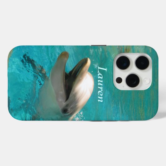 Lächelnde Dolphin Case-Mate iPhone Hülle (Rückseite (Horizontal))