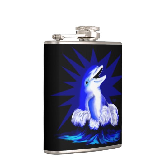 Lächelnde Dolphin Flachmann (Rechts)