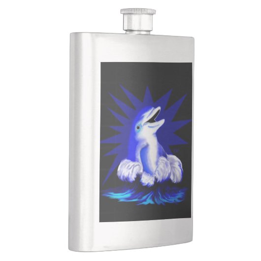 Lächelnde Dolphin Flachmann (Rechts)