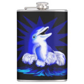 Lächelnde Dolphin Flachmann (Vorderseite)