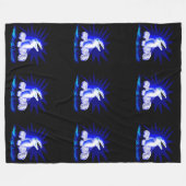 Lächelnde Dolphin Fleecedecke (Vorderseite (Horizontal))