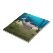 Lächelnde Dolphin Fliese (Seite)