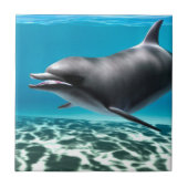 Lächelnde Dolphin Fliese (Vorderseite)