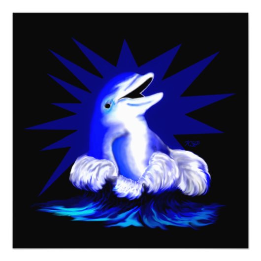 Lächelnde Dolphin Fotodruck (Vorne)