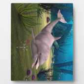 Lächelnde Dolphin Fotoplatte (Vorderseite)