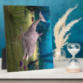 Lächelnde Dolphin Fotoplatte (Seite)