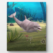 Lächelnde Dolphin Fotoplatte (Vorderseite)