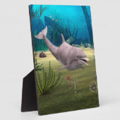 Lächelnde Dolphin Fotoplatte (Seite)