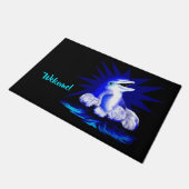 Lächelnde Dolphin Fußmatte (Schrägansicht)