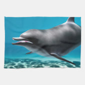Lächelnde Dolphin Geschirrtuch (Horizontal)
