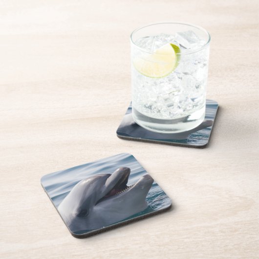 Lächelnde Dolphin Getränkeuntersetzer (Rechte Seite)
