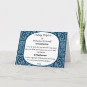 Lächelnde Dolphin-Grußkarte Karte (Rückseite)