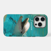 Lächelnde Dolphin iPhone Hülle (Rückseite (Horizontal))
