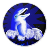 Lächelnde Dolphin Keramikknauf (Vorderseite)