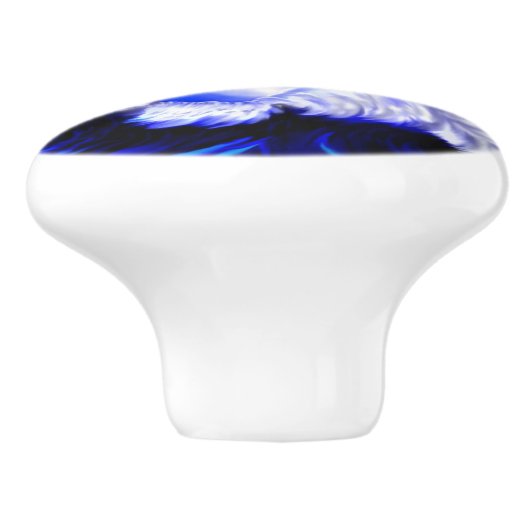 Lächelnde Dolphin Keramikknauf (Seitenansicht)