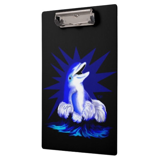 Lächelnde Dolphin Klemmbrett (Links)