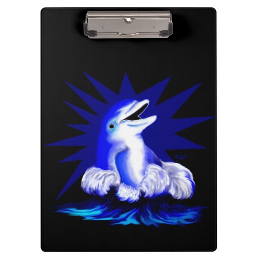 Lächelnde Dolphin Klemmbrett (Vorderseite)