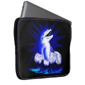Lächelnde Dolphin Laptopschutzhülle (Vorne Rechts)