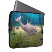 Lächelnde Dolphin Laptopschutzhülle (Vorne Rechts)