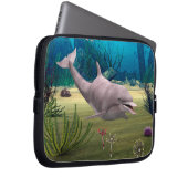 Lächelnde Dolphin Laptopschutzhülle (Vorne Rechts)