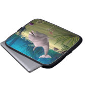 Lächelnde Dolphin Laptopschutzhülle (Vorne Knopf)