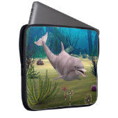 Lächelnde Dolphin Laptopschutzhülle (Vorne Rechts)