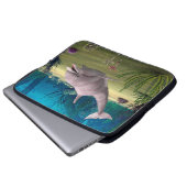 Lächelnde Dolphin Laptopschutzhülle (Vorne Knopf)