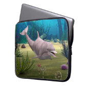 Lächelnde Dolphin Laptopschutzhülle (Vorderseite Links)