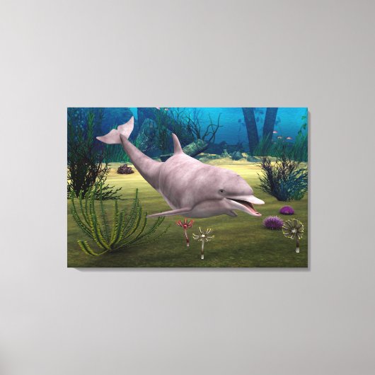 Lächelnde Dolphin Leinwanddruck (Vorderseite)