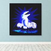 Lächelnde Dolphin Leinwanddruck (Insitu (Holzboden))