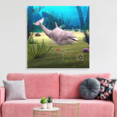 Lächelnde Dolphin Leinwanddruck (Insitu (Wohnzimmer))