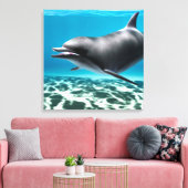 Lächelnde Dolphin Leinwanddruck (Insitu (Wohnzimmer))