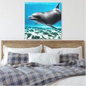 Lächelnde Dolphin Leinwanddruck (Insitu (Schlafzimmer))