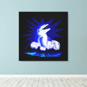 Lächelnde Dolphin Leinwanddruck (Insitu (Holzboden))