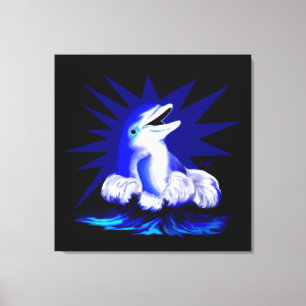 Lächelnde Dolphin Leinwanddruck